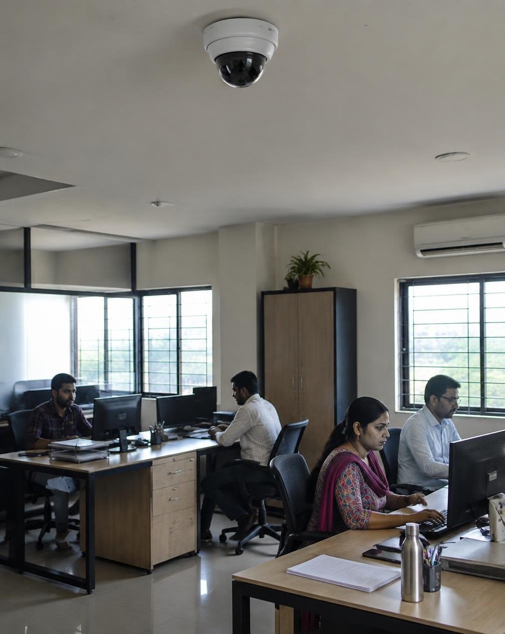 CCTV coverage in a office setting